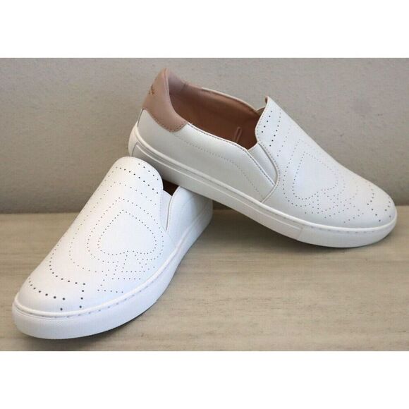 Kate Spade Women's Sz 8B White Azores Slip-On Perforated Leather Sneakers - Picture 14 of 14